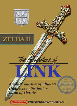 Zelda II NES Box Cover Art