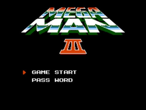 Mega Man III Title Screen